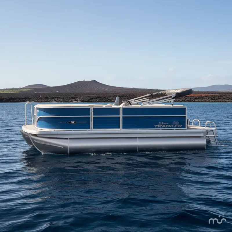 Slide: The Image of Sun Tracker Party Barge 16 DLX 2026 - 2