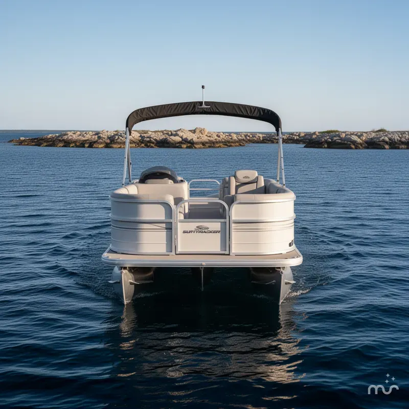 Slide: The Image of Sun Tracker Party Barge 16 DLX 2026 - 3