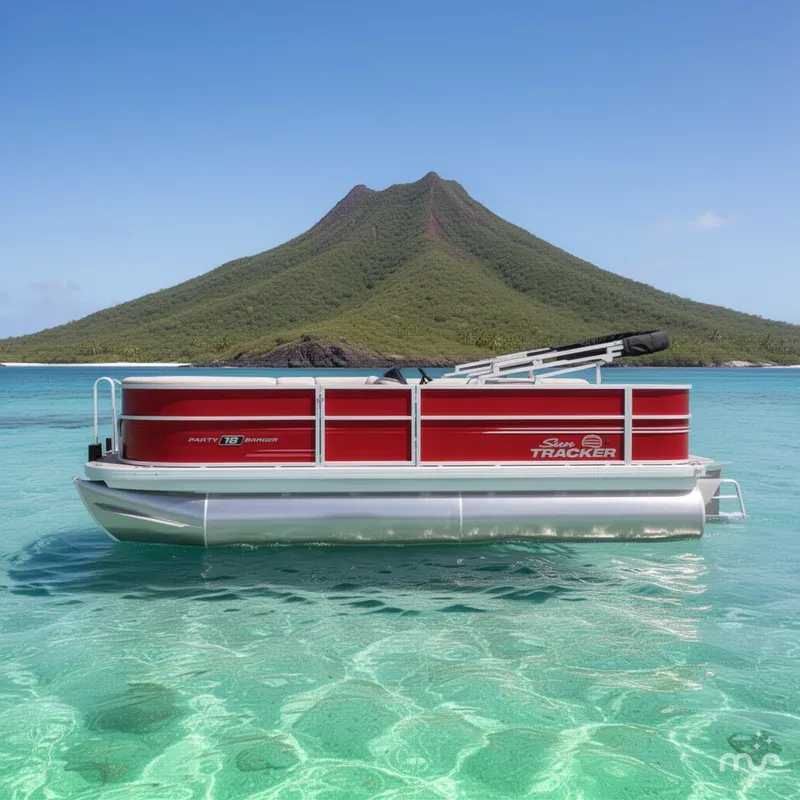 Slide: The Image of Sun Tracker Party Barge 18 DLX 2026 - 2