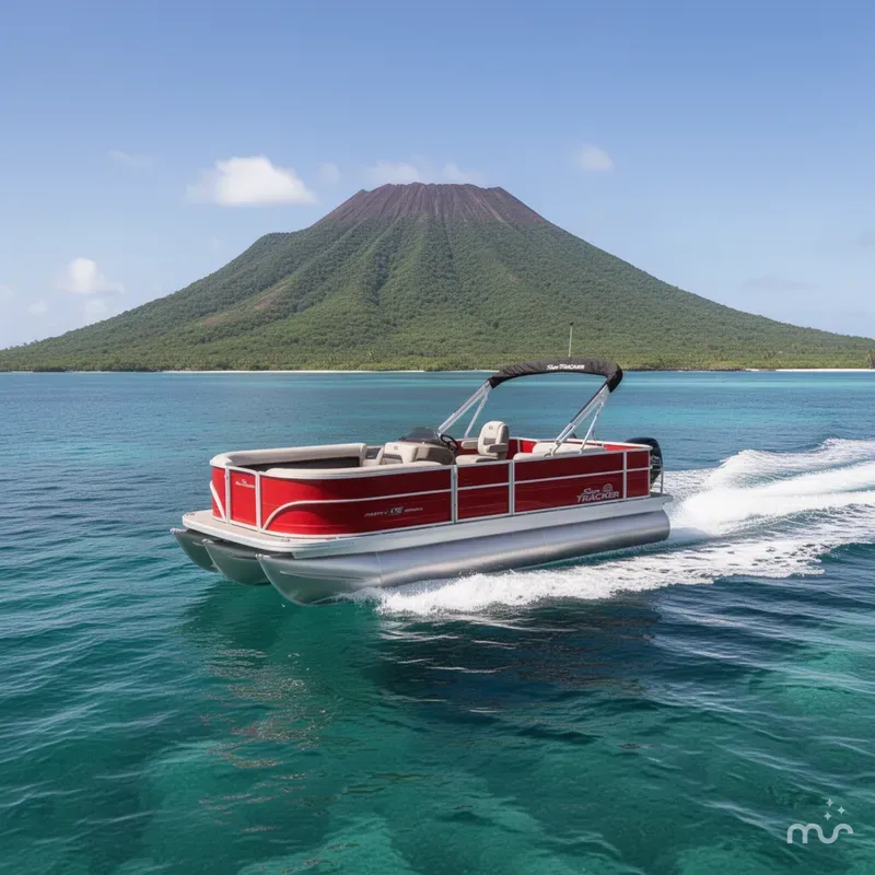 Slide: The Image of Sun Tracker Party Barge 18 DLX 2026 - 4
