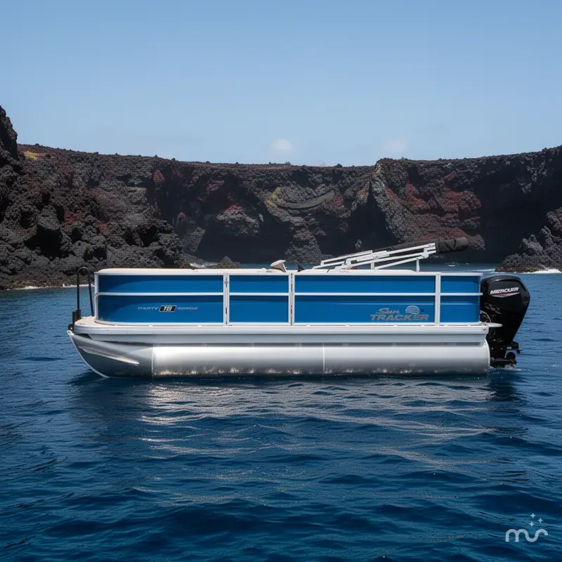Slide: The Image of Sun Tracker Party Barge 18 DLX 2026 - 2