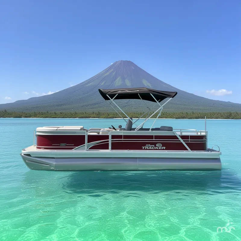 Slide: The Image of Sun Tracker Party Barge 22 RF DLX 2026 - 2
