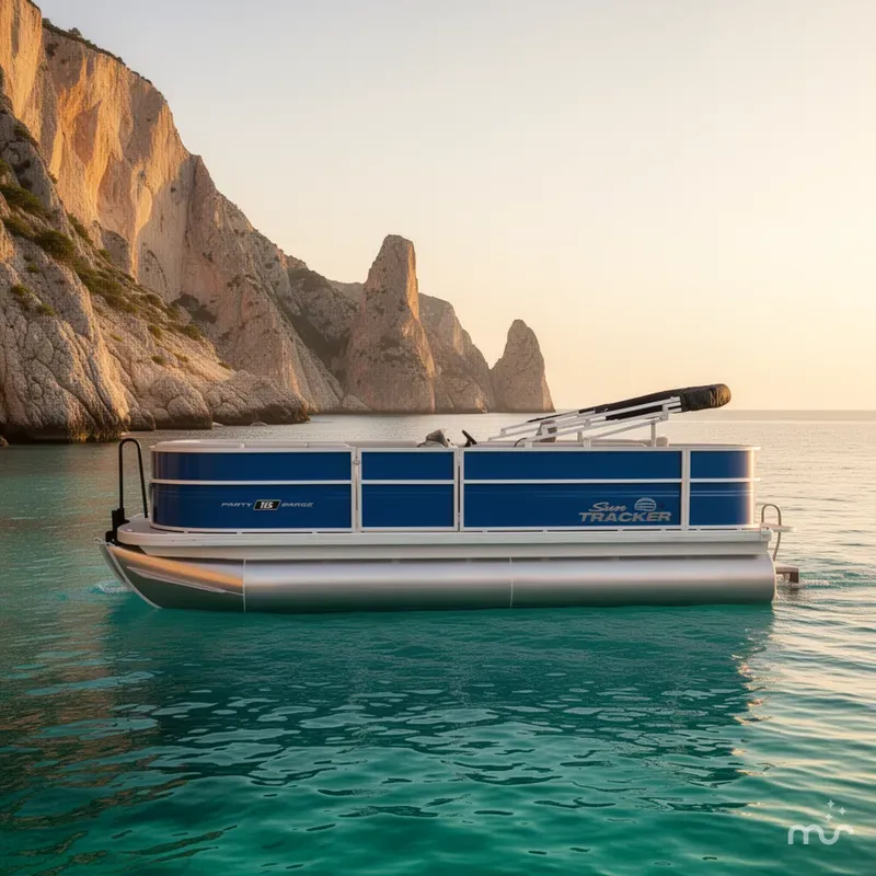 Slide: The Image of Sun Tracker Party Barge 18 DLX 2026 - 2