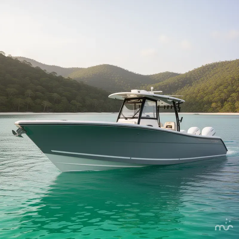 Slide: The Image of Cobia 320 Center Console 2026 - 2