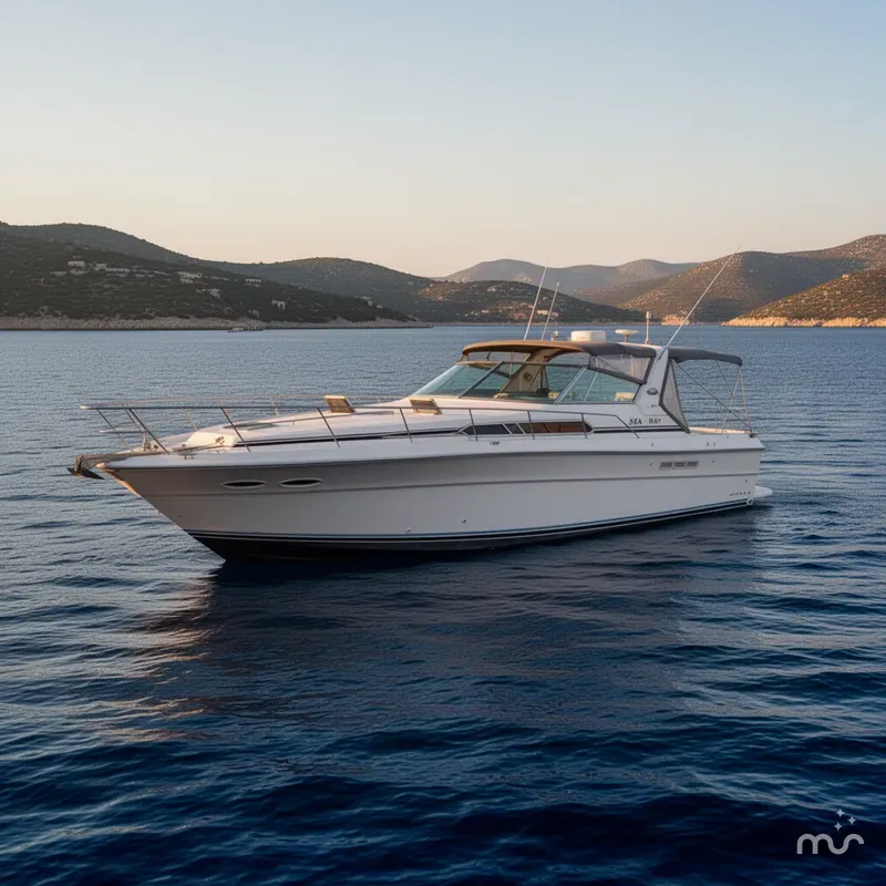 Slide: The Image of Sea Ray 390 Express Cruiser 1987 - 2