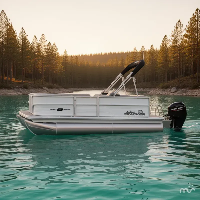 Slide: The Image of Sun Tracker Party Barge 16 DLX 2026 - 2