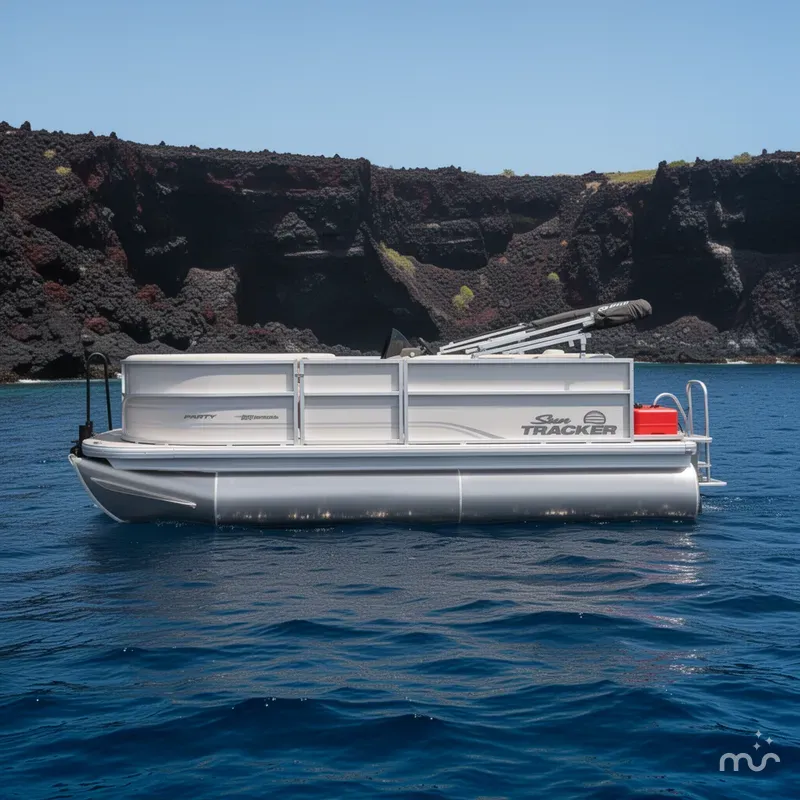 Slide: The Image of Sun Tracker Party Barge 16 DLX 2026 - 2