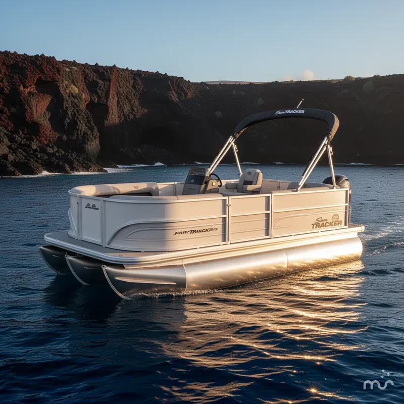 Slide: The Image of Sun Tracker Party Barge 16 DLX 2026 - 4