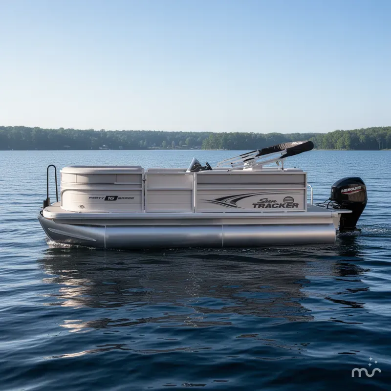 Slide: The Image of Sun Tracker Party Barge 16 DLX 2026 - 1