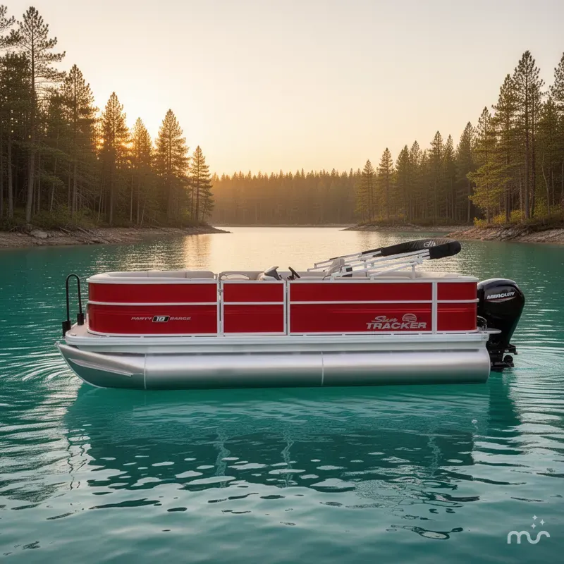 Slide: The Image of Sun Tracker Party Barge 18 DLX 2026 - 2