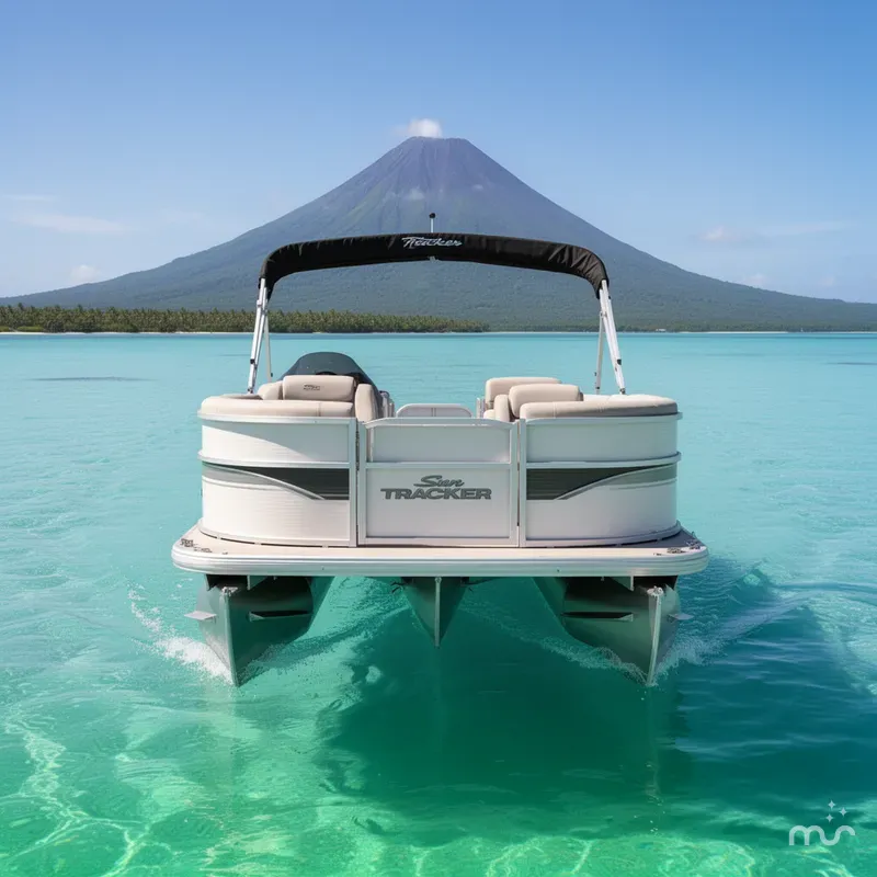 Slide: The Image of Sun Tracker Party Barge 16 DLX 2026 - 1