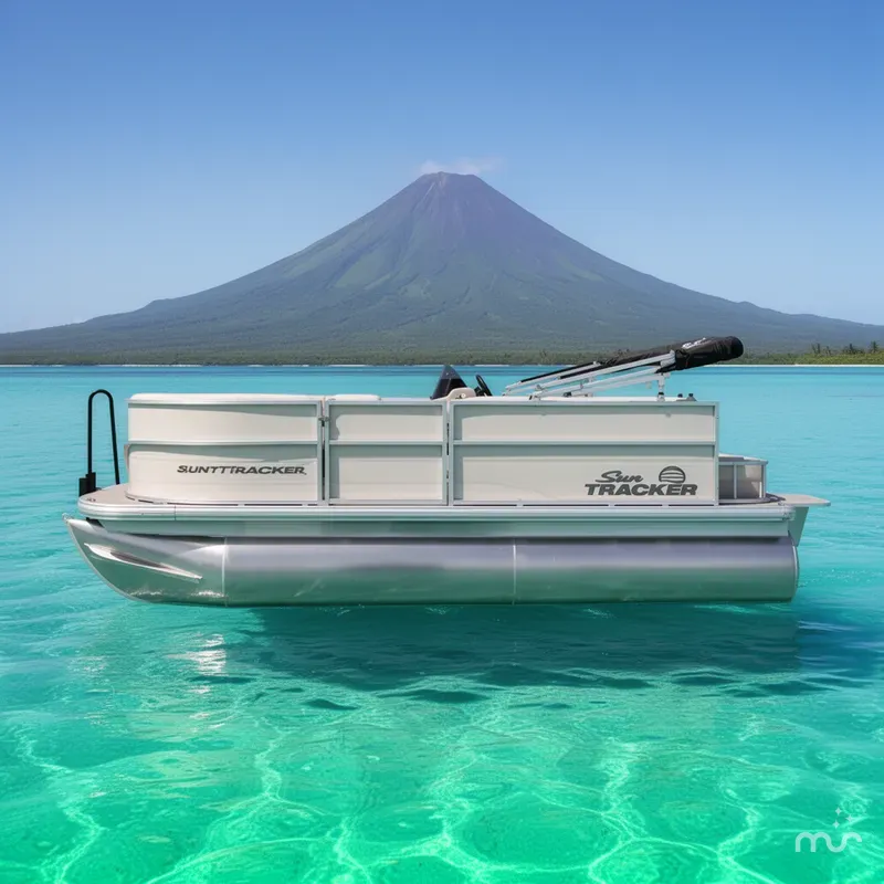 Slide: The Image of Sun Tracker Party Barge 16 DLX 2026 - 2