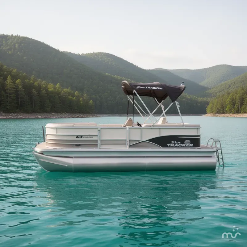 Slide: The Image of Sun Tracker Party Barge 16 DLX 2026 - 2