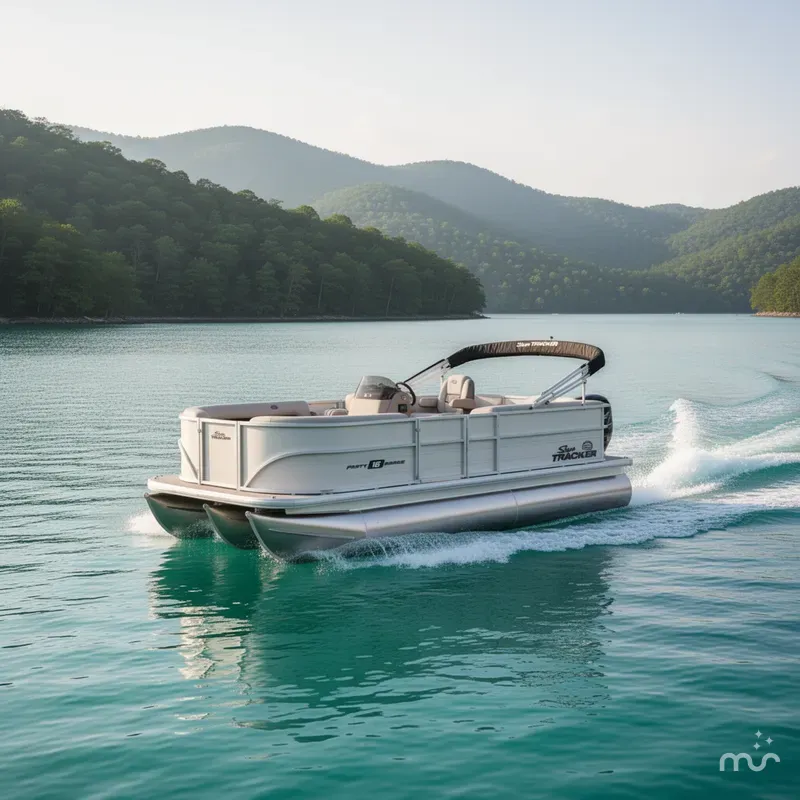 Slide: The Image of Sun Tracker Party Barge 16 DLX 2026 - 4