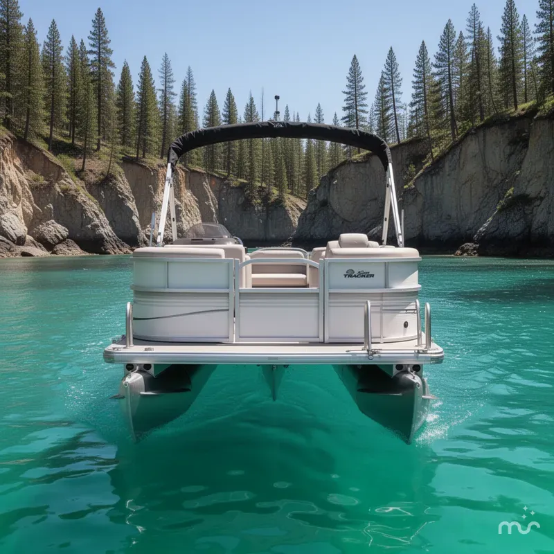 Slide: The Image of Sun Tracker Party Barge 16 DLX 2026 - 1