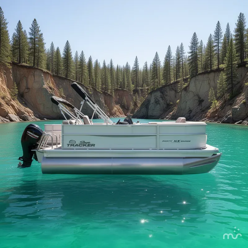 Slide: The Image of Sun Tracker Party Barge 16 DLX 2026 - 2