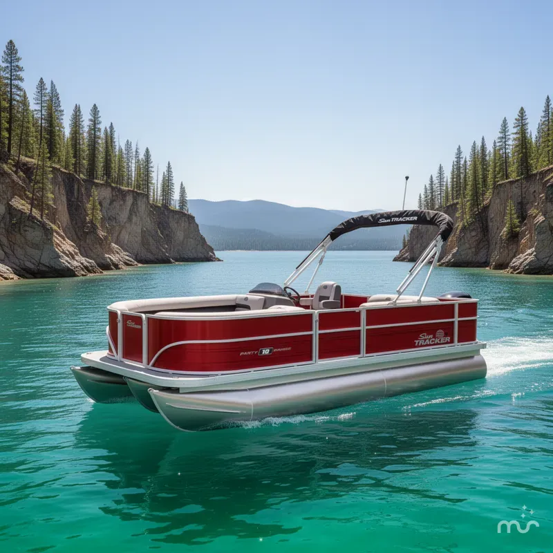 Slide: The Image of Sun Tracker Party Barge 18 DLX 2026 - 4