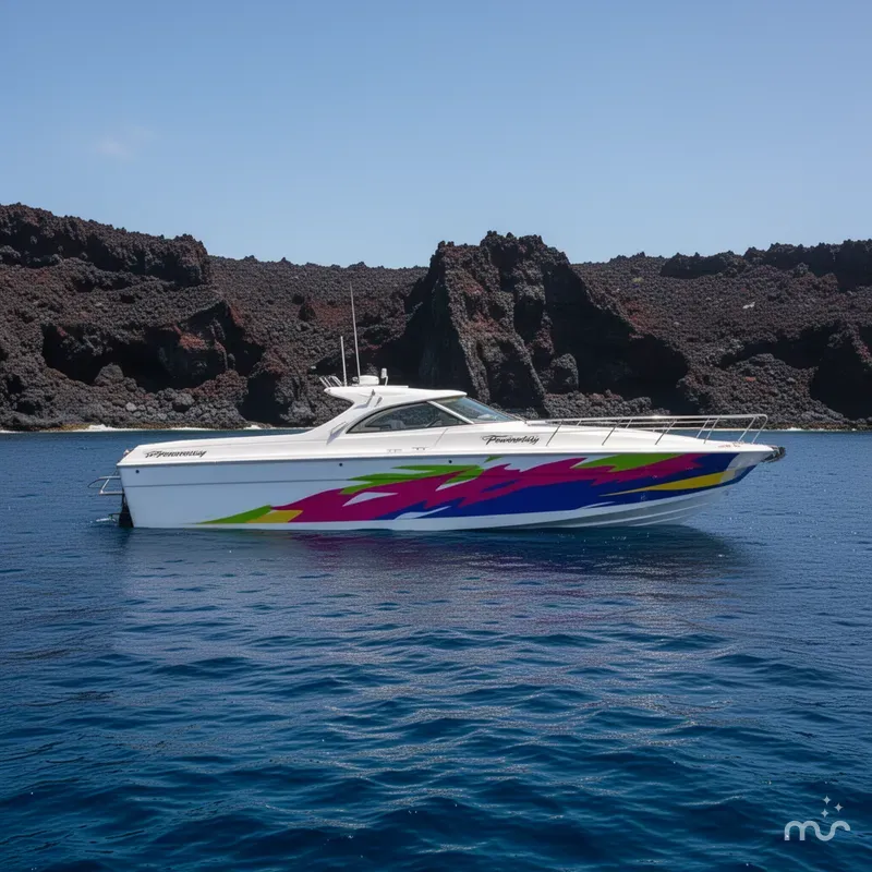 Slide: The Image of Powerplay Powerboats 33 Sport Deck 1997 - 2