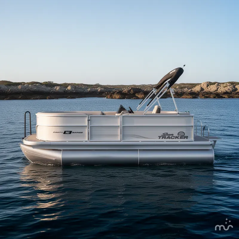 Slide: The Image of Sun Tracker Party Barge 16 DLX 2026 - 2