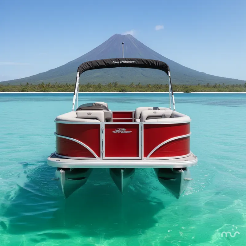 Slide: The Image of Sun Tracker Party Barge 18 DLX 2026 - 1