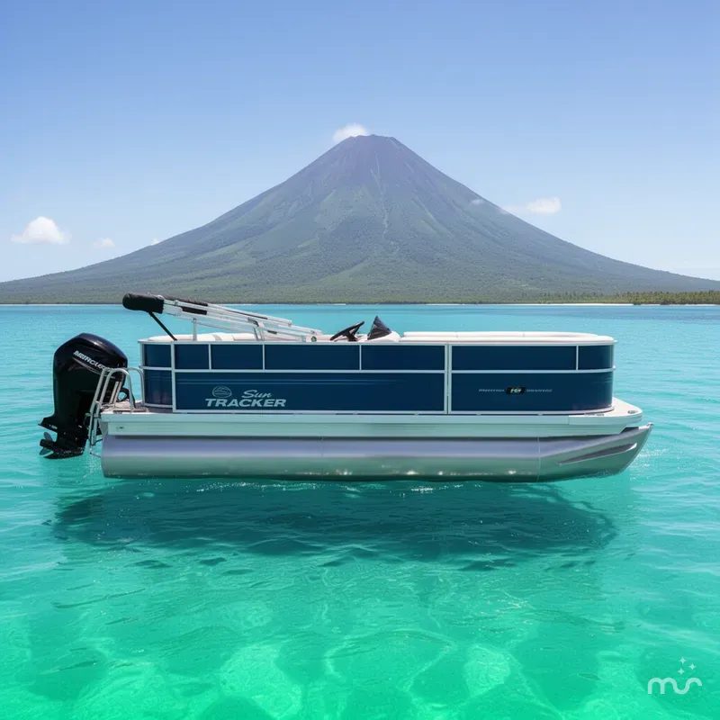 Slide: The Image of Sun Tracker Party Barge 18 DLX 2026 - 2