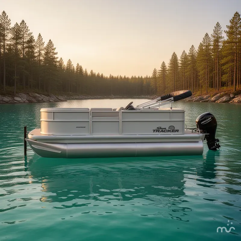Slide: The Image of Sun Tracker Party Barge 16 DLX 2026 - 2