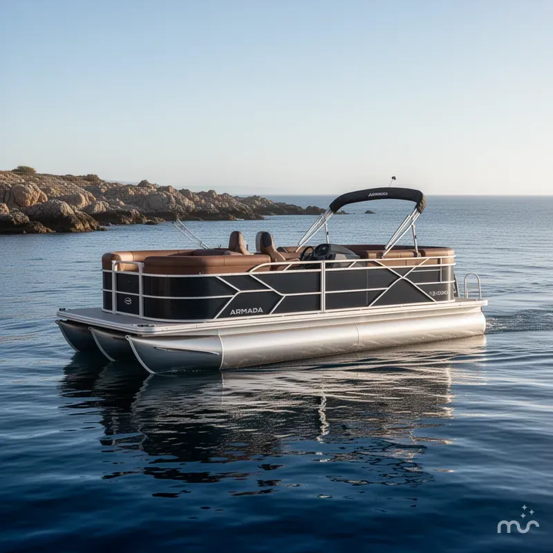 The Image of Armada Drakkar 23QL Tritoon w/150HP Suzuki & tandem axle trailer 2025 - 0