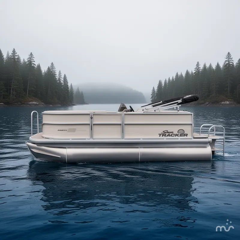 Slide: The Image of Sun Tracker Party Barge 16 DLX 2026 - 2