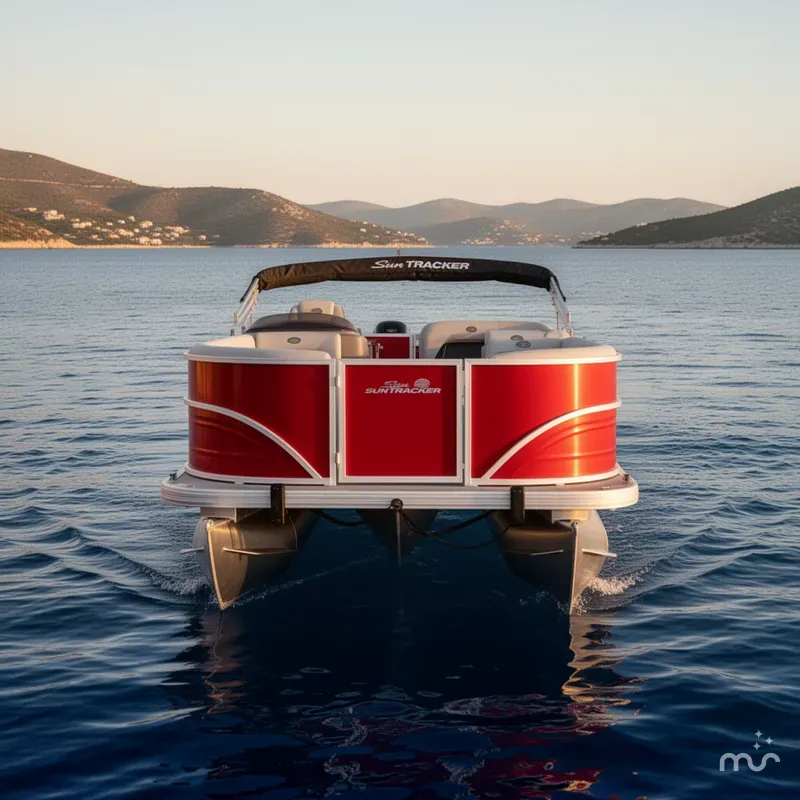 Slide: The Image of Sun Tracker Party Barge 18 DLX 2026 - 1