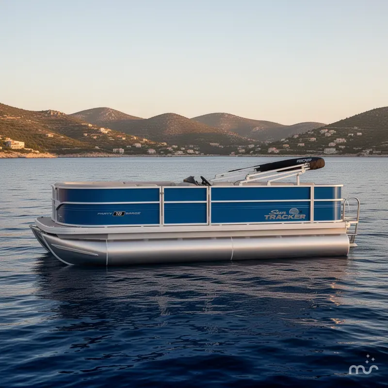 Slide: The Image of Sun Tracker Party Barge 18 DLX 2026 - 2