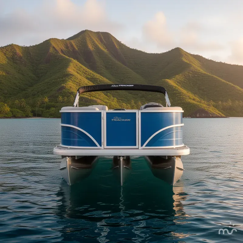 Slide: The Image of Sun Tracker Party Barge 16 DLX 2026 - 1
