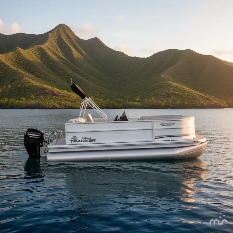 Slide: The Image of Sun Tracker Party Barge 16 DLX 2026 - 2