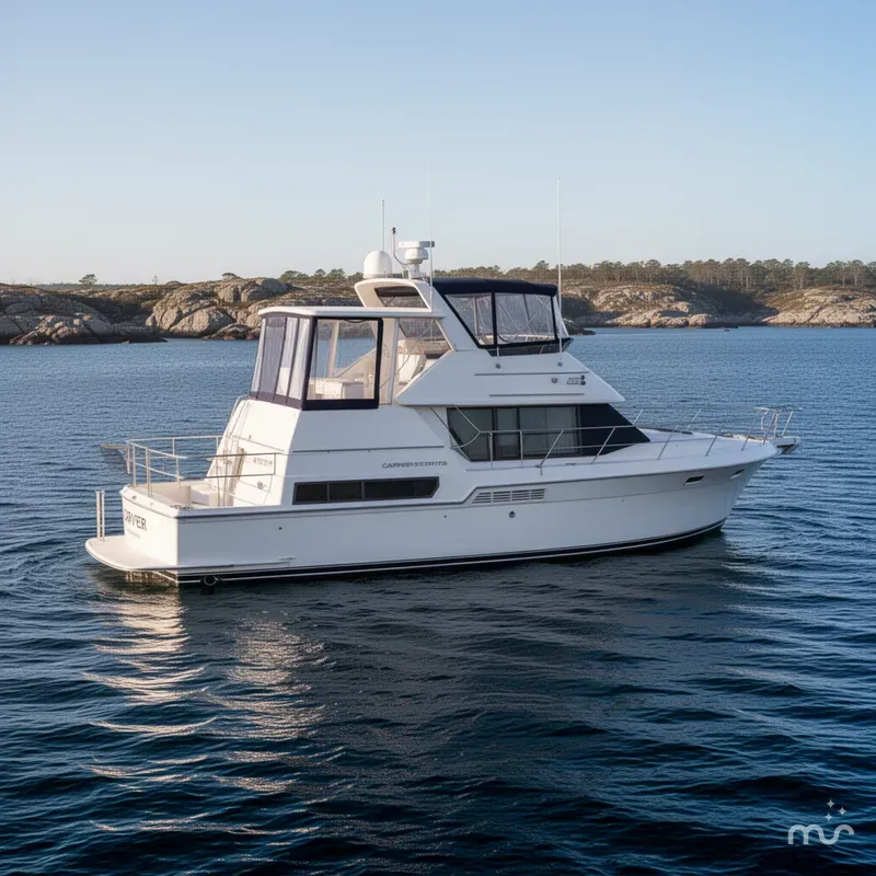 Slide: The Image of Carver Yachts 400 Cockpit Motor Yacht 1996 - 2