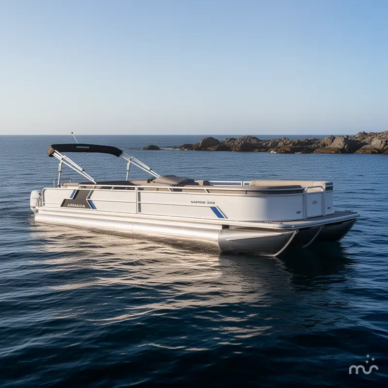 The Image of Armada Saphir CR208 Tritoon w/140HP Suzuki & Single Axle Trailer 2025 - 0