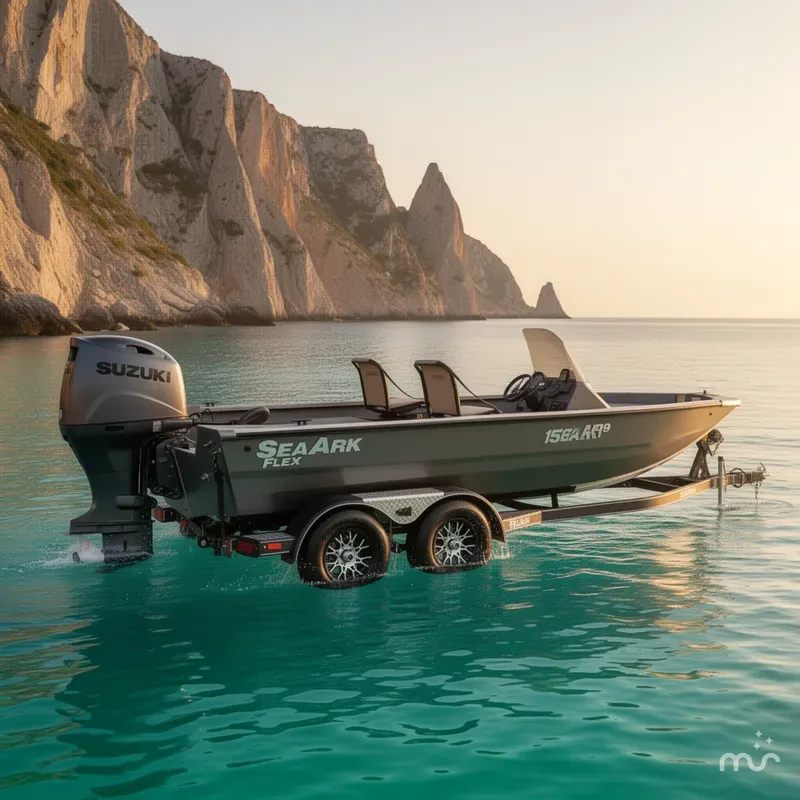 The Image of SeaArk Flex 19 with 150HP Suzuki and custom tandem axle trailer 2025 - 0