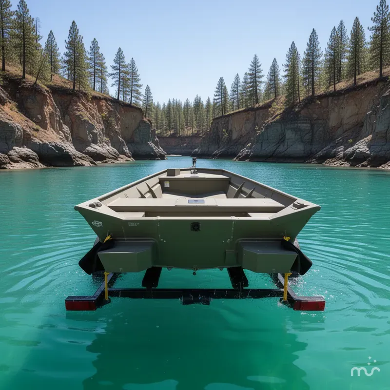 Slide: The Image of SeaArk 1448MV fishing boat with trailer 2026 - 3
