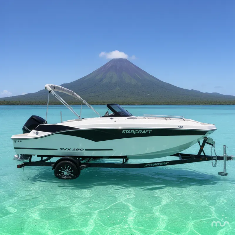 Slide: The Image of Starcraft SVX OB 190 DC OB w/140hp and Trailer 2026 - 2
