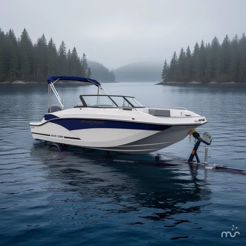 Slide: The Image of Starcraft SVX OB 190 DC OB w/140hp and Trailer 2026 - 2