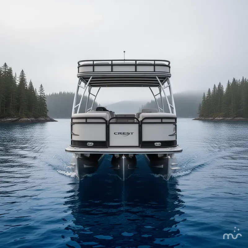 Slide: The Image of Crest Caribbean 250 Double-Decker Tri-Toon w/250hp, Trai 2026 - 1