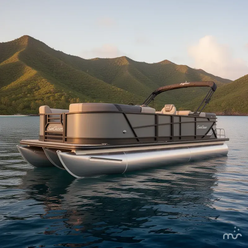 The Image of SunChaser Geneva Sport 23 LR DH Tri-Toon w/150 and Trailer 2026 - 0