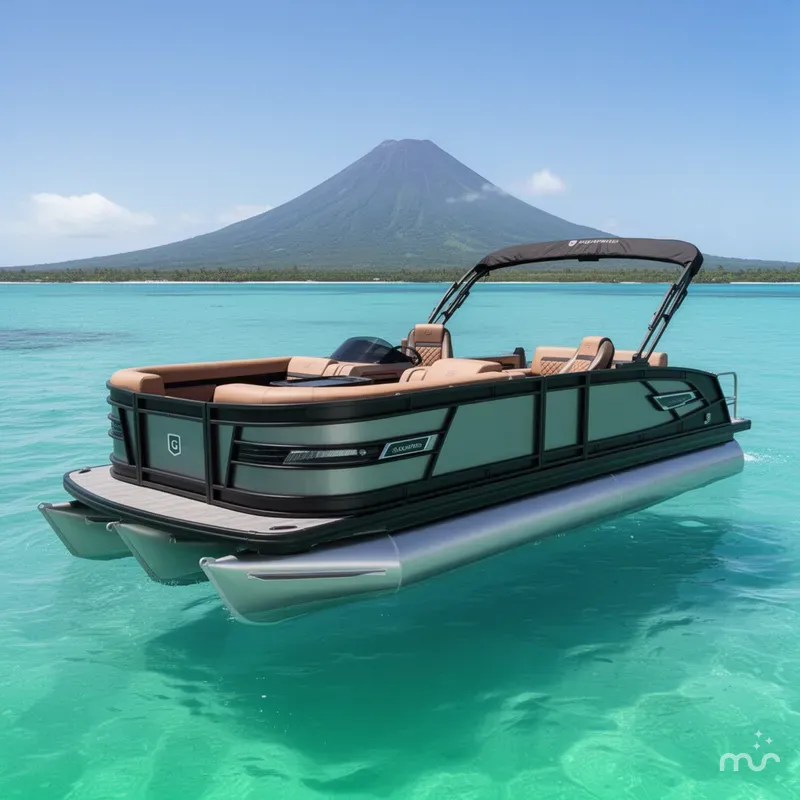The Image of Godfrey AquaPatio 23' Flip Lounge Tritoon - 235 SFLC 2026 - 0