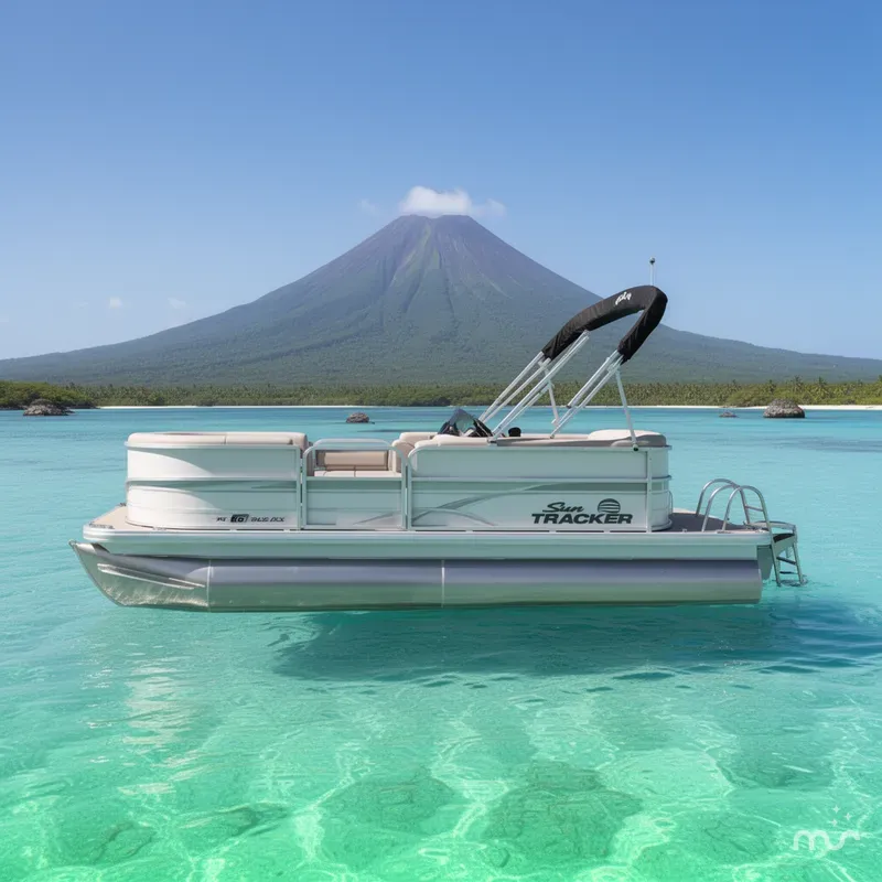 Slide: The Image of Sun Tracker Party Barge 16 DLX 2026 - 2