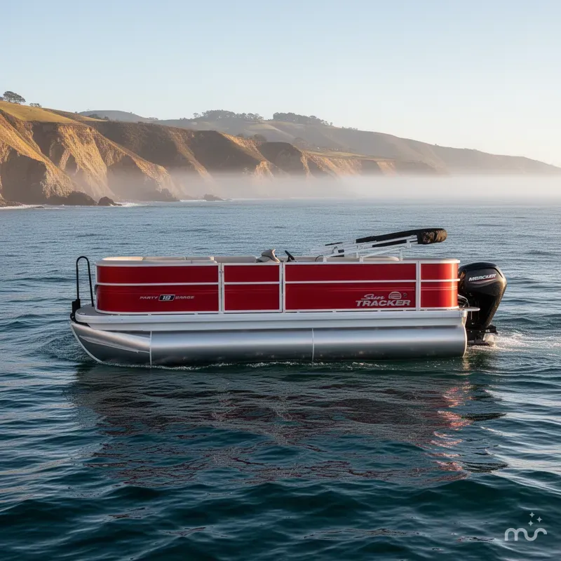 Slide: The Image of Sun Tracker Party Barge 18 DLX 2026 - 2