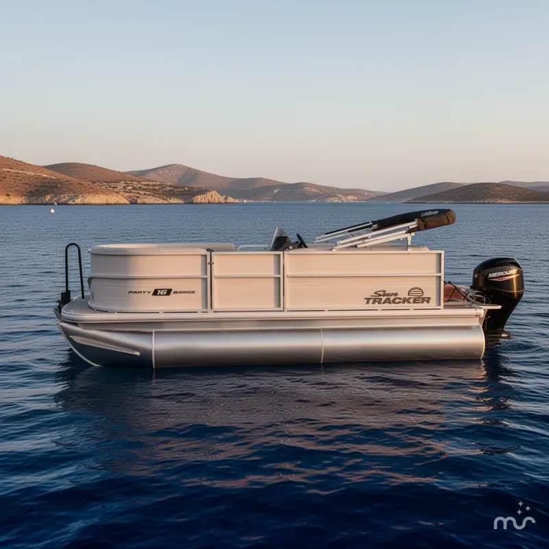 Slide: The Image of Sun Tracker Party Barge 16 DLX 2026 - 2