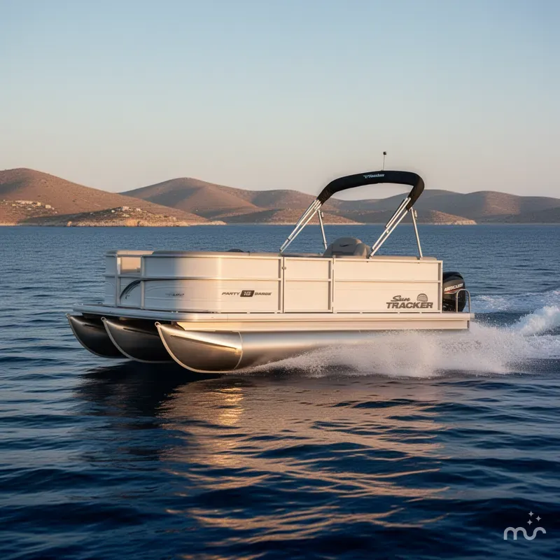 Slide: The Image of Sun Tracker Party Barge 16 DLX 2026 - 4