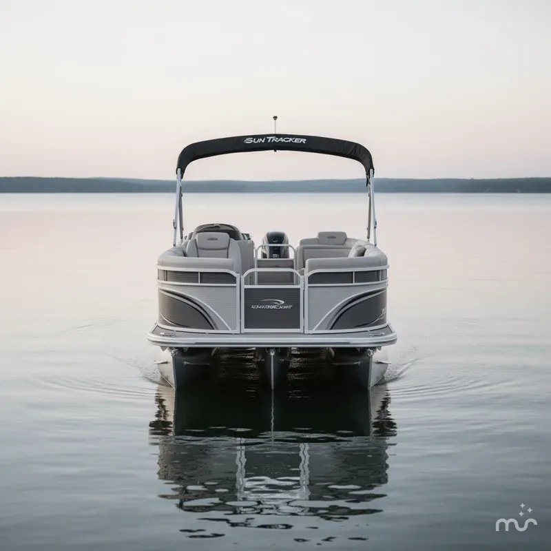 Slide: The Image of Sun Tracker Party Barge 16 DLX 2026 - 1