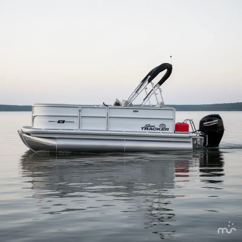 Slide: The Image of Sun Tracker Party Barge 16 DLX 2026 - 2