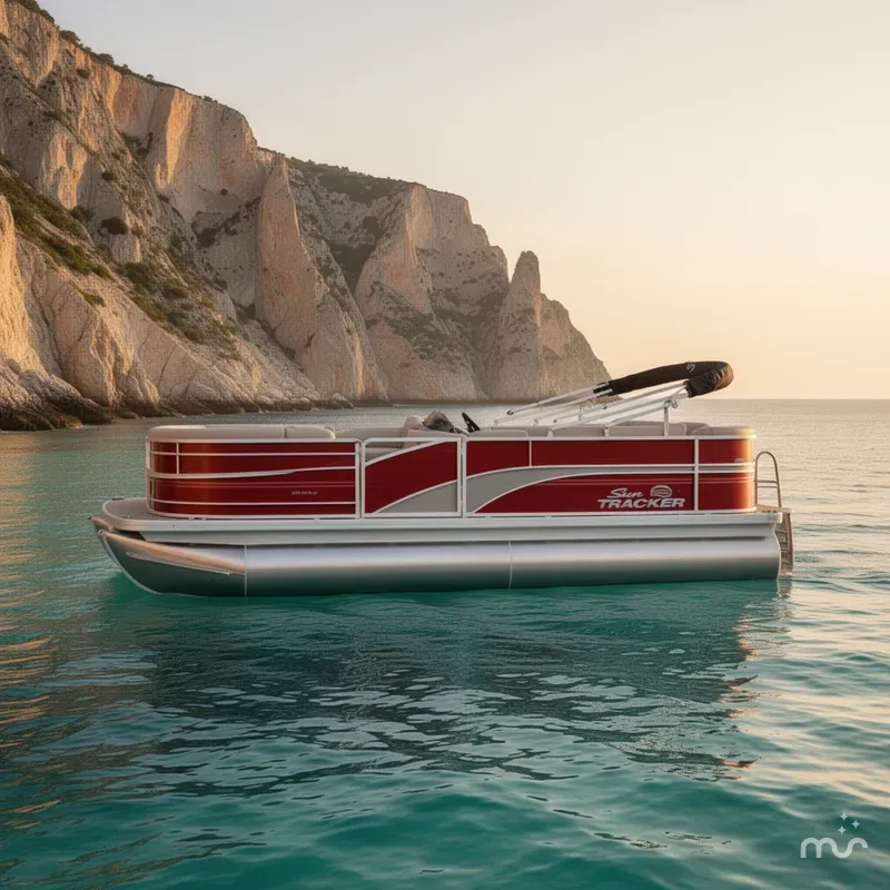 Slide: The Image of Sun Tracker Party Barge 18 DLX 2026 - 2