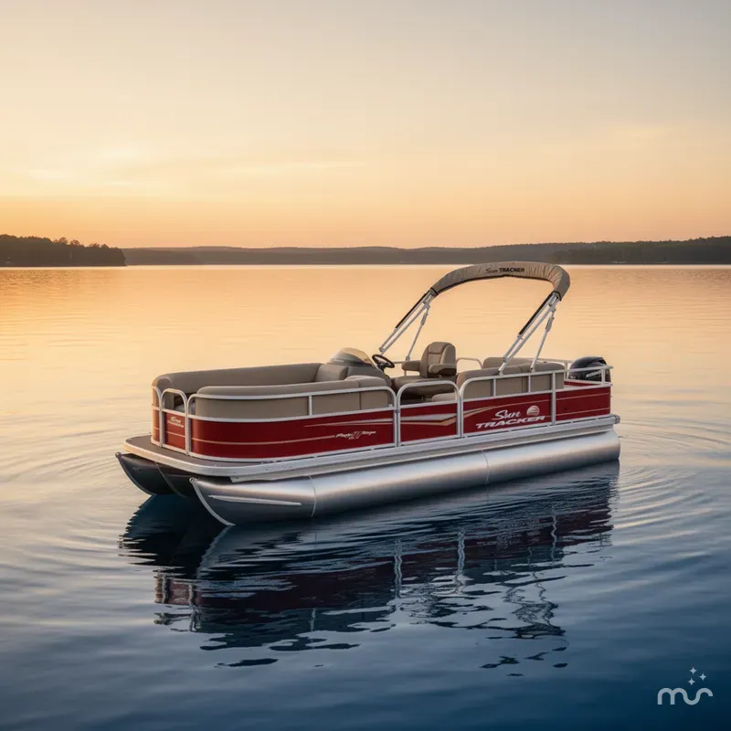 Slide: The Image of Sun Tracker Party Barge 18 DLX 2025 - 2