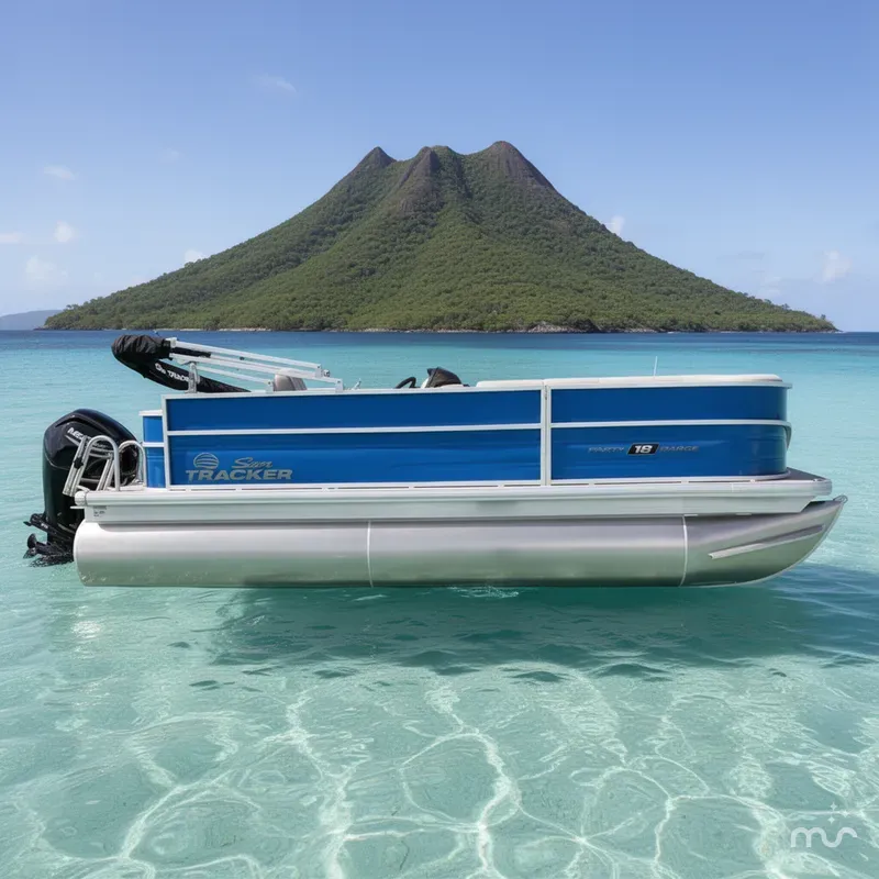 Slide: The Image of Sun Tracker Party Barge 18 DLX 2026 - 2